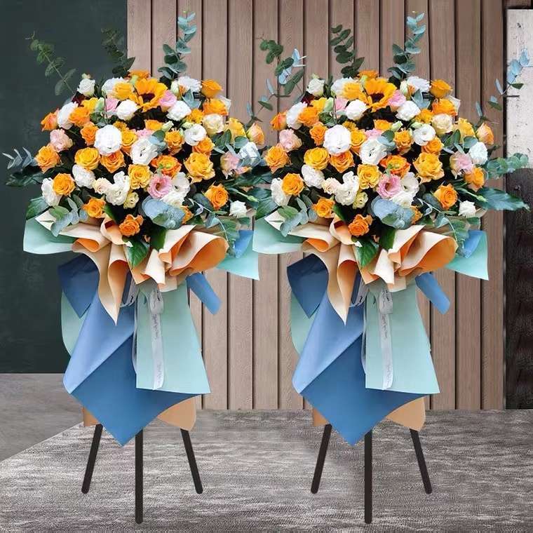 【一路向前】(一个)开业花篮玫瑰花新店开业祝贺鲜花店美容院开业签售会演唱会送花上门送朋友