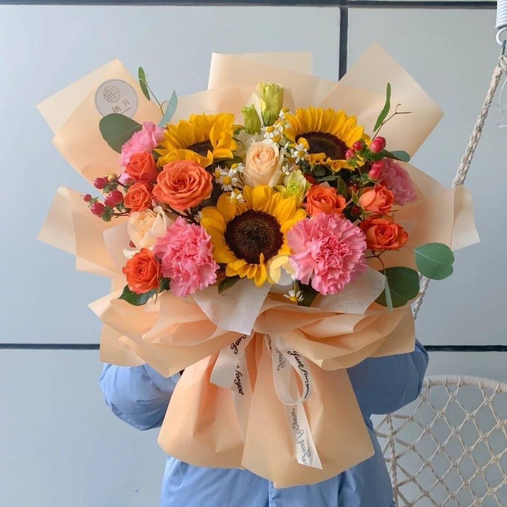 【感恩有你】向日葵康乃馨混搭花束送长辈送老妈