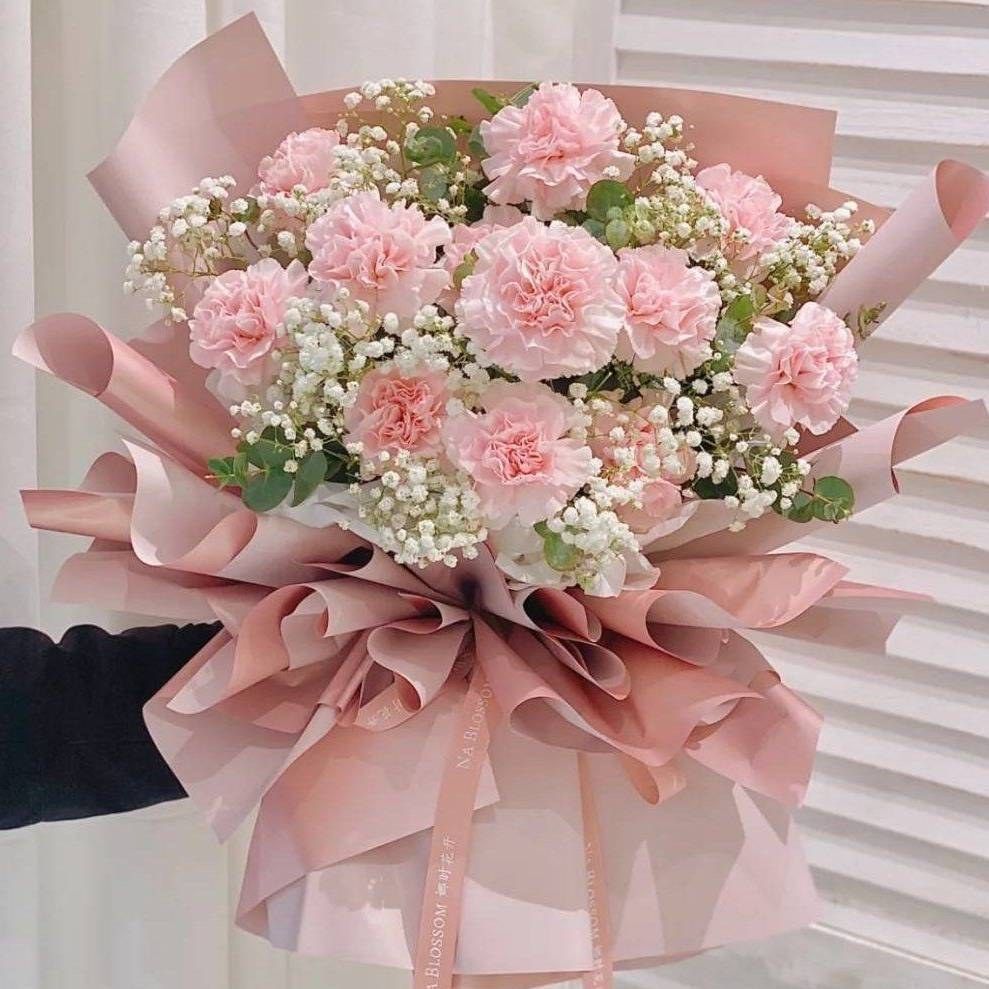 【温暖祝福】11枝粉色康乃馨花束送长辈送妈妈生日鲜花鲜花店送花上门