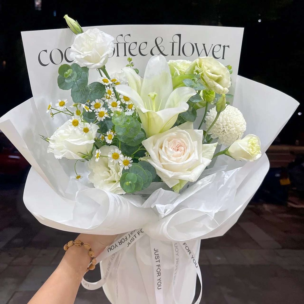 【兜兜转转】1枝百合花配桔梗洋甘菊混搭花束鲜花店送花上门生日礼物送女友送爱人