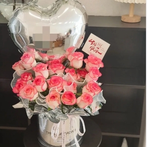 【甜心宝贝】19朵爱莎抱抱桶花束生日鲜花送女友送老婆送闺蜜花店鲜花送花上门