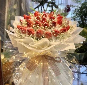 【“莓”开眼笑】33颗草莓花束生日礼物送女友送老婆送闺蜜送朋友花店鲜花送花上门