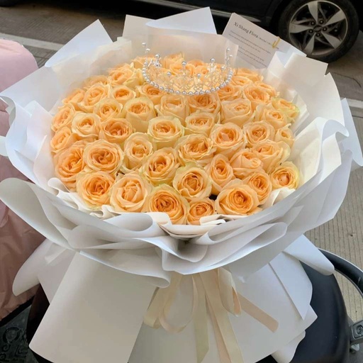 [HZY000796] 【心猿归林】52枝香槟玫瑰花求婚告白大花束鲜花店送花上门同城配送女友生日礼物RO