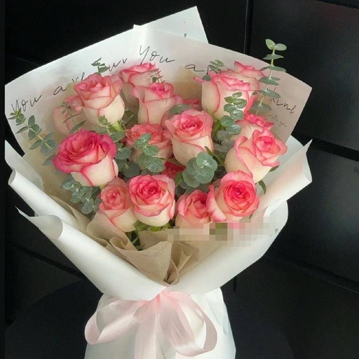 [HZY001691] 【仙女的礼物】19枝爱莎粉玫瑰花束生日鲜花送女友送老婆送闺蜜送朋友花店鲜花送花上门