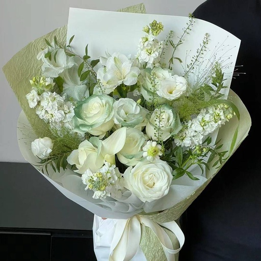 [HZY000012] 【迷雾森林】苏格兰绿玫瑰混搭花束生日鲜花花店送女友送男友送闺蜜送朋友花店鲜花送花上门