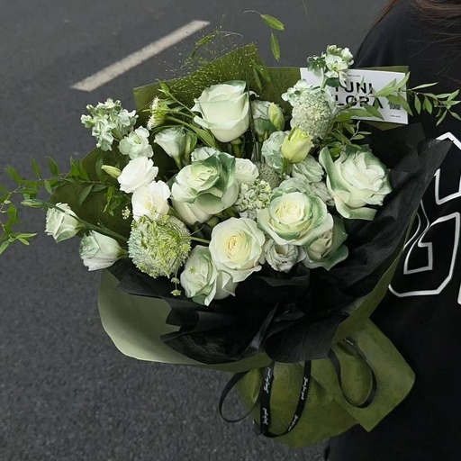 [HZY000018] 【夏山如碧】苏格兰绿玫瑰混搭花束生日鲜花送女友送男友送朋友花店鲜花送花上门