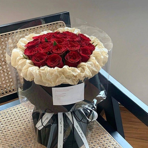 [HZY000099] 【爱意绵绵】女神节19枝红玫瑰小香风花束生日花束送女友送老婆送闺蜜送老公鲜花花店送货上门