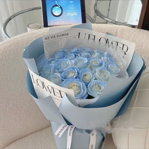 [HZY000105] 【星辰大海】19朵碎冰蓝高端花束送恋人送朋友生日礼物送花上门
