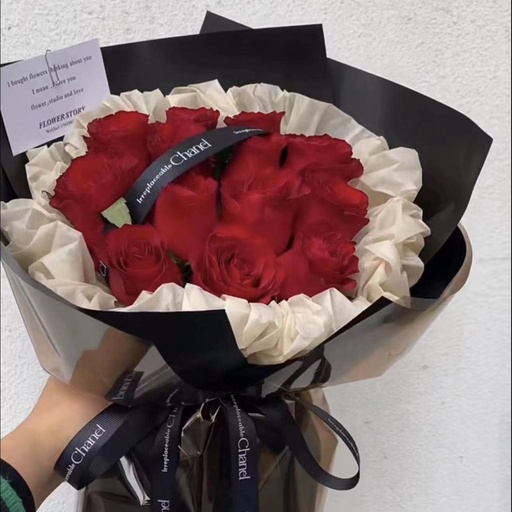 [HZY000552] 【不期而遇】19朵红玫瑰鲜花束，送女友送老婆表白花束生日花束礼物花束