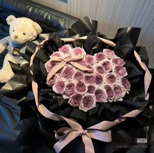 [HZY001811] 【暮色雨林】33朵乌梅子酱芭蕾风花束玫瑰花生日礼物送女友送老婆送闺蜜花店鲜花送花上门